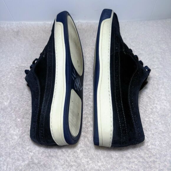 Johnston Murphy Elliston Wingtip Blue Suede Sneakers w/ Brogue Detailing Men 9.5 - Picture 5 of 8